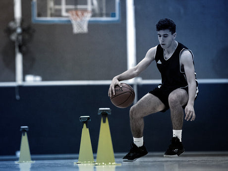 Basketball drills with cones for perfect dribbling