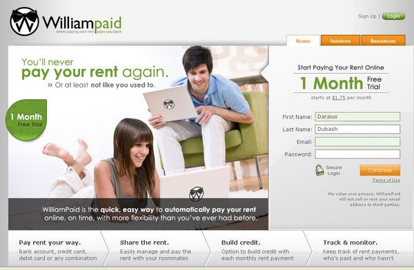 Pay rent with credit card