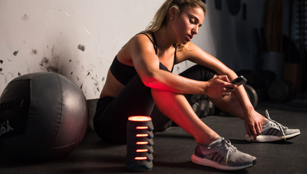 An athlete taking a break during training